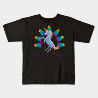 "Sweet & Corny" Unicorn Halloween Candy Design Kids T-Shirt